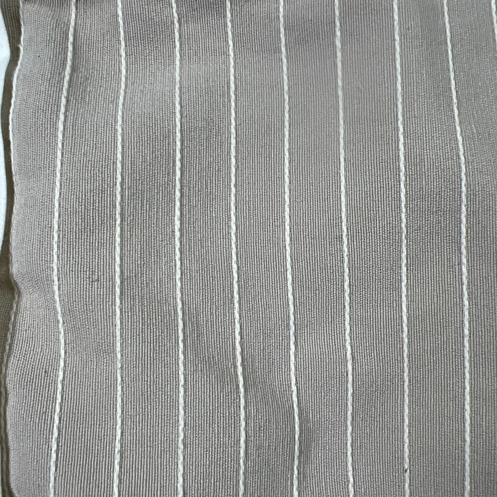 Set Of 2 Cremieux King Pillow Shams Beige White Striped Textured Bedding 20 X 36